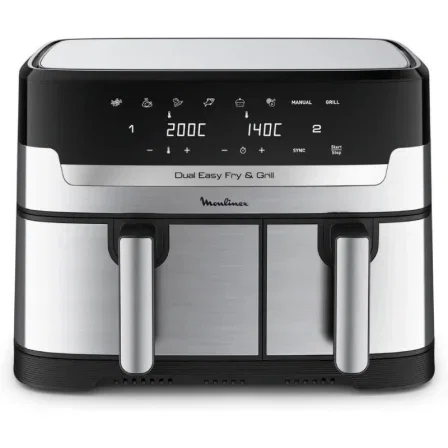 Moulinex EZ905D20 Dual Easy Fry & Grill Freidora de Aire Doble 8,3L 2700W Moulinex EZ905D20 Dual Easy Fry & Grill Freidora de Aire Doble 8,3L 2700W